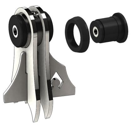 TJ Front Axle UCA Replacement - RockJock Johnny Joints (Both Sides) Artec Industries