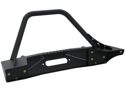 Jeep JL,JT,JK Sentinel Front Bumper with Hoop - Black Powder Coat Artec Industries