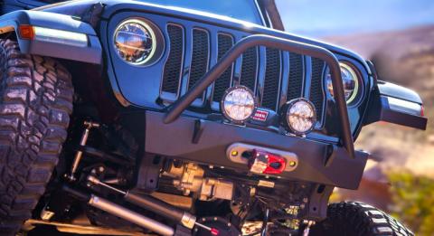 Jeep JL,JT,JK Sentinel Front Bumper with Hoop - Black Powder Coat Artec Industries
