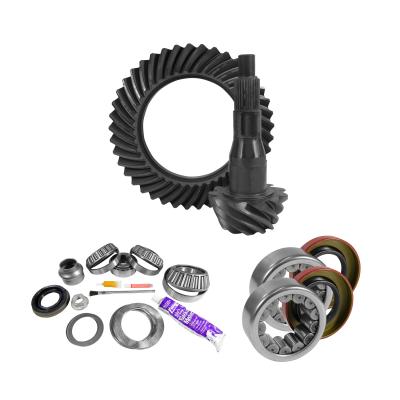 9.75 Inch Ford 3.73 Rear Ring &amp; Pinion Install Kit Axle Bearings &amp; Seal 9.75 Inch Ford 3.73 Rear R&amp;P Gear/ Install Kit Package W/ Ak 1561 '11-'19 Trucks Yukon Gear
