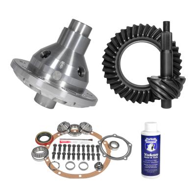 Muscle Car Limited Slip &amp; Re-Gear Kit For Ford 9 28 Spline 3.70 Ratio 9.0 Inch Ford Rear 3.70 Ratio R&amp;P Gear/ Install Kit Package With 28 Spline T/L Posi (2.89 Inch Do/ OE Support) Yukon Gear