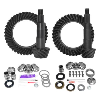 Ring &amp; Pinion Gear Kit Package Front &amp; Rear With Install Kits - Toyota 8.4/7.5R Toyota Tacoma 95-04 Tundra 00-06 Without Factory Locker (8.4/7.5R) 4.88 Ratio Gear Package Yukon Gear