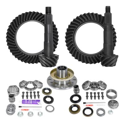 Ring &amp; Pinion Gear Kit Package Front &amp; Rear With Install Kits - Toyota 8/7.5R Toyota Tacoma 95-04 4Runner 96-02 With Factory Locker (8/7.5R) 4.88 Ratio Gear Package Yukon Gear