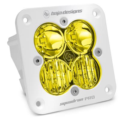 Flush Mount LED Light Pod White Baja Amber Lens Driving/Combo Pattern Squadron Pro Baja Designs