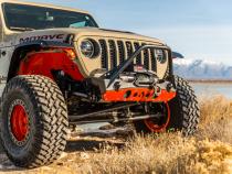 Bare Steel Nighthawk Mid-tube Stinger Front Bumper with Aluminum Skid for JK, JL, and JT - Bare Steel Artec Industries