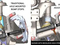 JL/JT &amp;amp; JK Adjustable Front Upper Bump Stops Billet Aluminum Complete w/ Steel Shims Hardware Wrench Height Adjustment Range 189-315 Inch