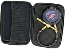 Elite Analog Tire Deflator 3 Inch Stainless Steel Liquid Filled Gauge Rubber Cover Zipper Case RockJock 4x4