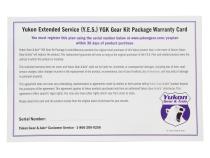 Extended Service (Yes) Plan Warranty For Gear Kits Y.E.S. Gear Kit - Extended Service Warranty Yukon Gear