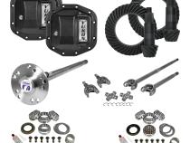 Stage 4 Jeep JL Re-Gear Kit W/Covers Fr/Rr Axles Dana 30/35 4.56 Ratio JL Non-Rubicon M200 Rear/ M186 Front Stage 4 Gear Kit Package 4.56 F&amp;amp;R Cover &amp;amp; 4340 F&amp;amp;R Axle Kits Yukon Gear