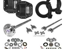 Stage 4 Jeep Re-Gear Kit W/Covers Fr &amp;amp; Rr Axles Dana 30/44 5.13 Ratio JL Non-Rubicon M220 Rear/ M186 Front Stage 4 Gear Kit Package 5.13 F&amp;amp;R Cover &amp;amp; 4340 F&amp;amp;R Axle Kits Yukon Gear