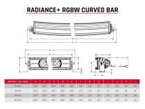 Radiance Plus Curved 20 Inch RGBW Light Bar RIGID Industries