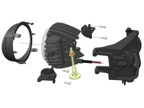 Toyota Fog Mount Kit For 10-20 Tundra/4Runner 16-20 Tacoma With 1 Set 360-Series 4.0 Inch SAE Yellow Lights RIGID Industries