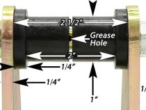 HD Leaf Spring Shackles 76-86 Jeep CJ Front Includes Urethane Bushings HD Greasable Bolts Pair RockJock 4x4