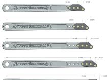 Antirock Aluminum Prerunner Arms 27 Inch-33 Inch Long C-C 35 Spline Incl. Hardware RockJock 4x4