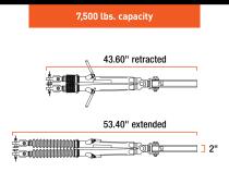 Curt Rambler Steel RV Tow Bar 7500 Lbs. 2 Inch Shank) Includes Tow Bar Safety Cables Hitch Pin and Clip RockJock 4X4