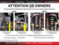 Jeep Wrangler 3 Inch Rear Bump Stops 2018+ JL Clayton Off Road