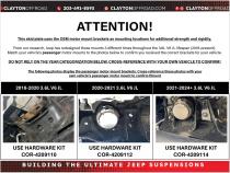 Jeep 3.6L Engine Skid Plate Hardware (20-Present, JL/JT)
